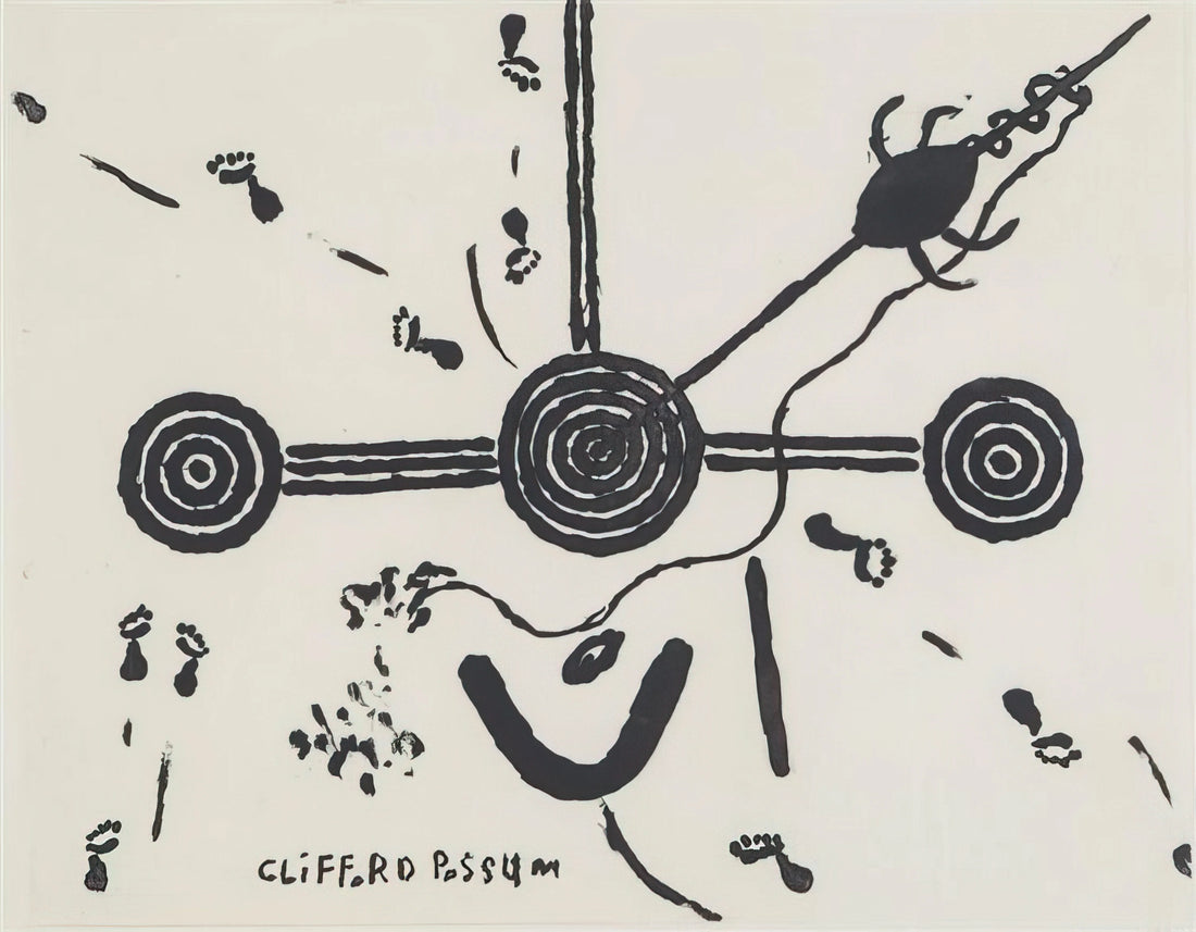 Clifford Possum Tjapaltjarri: The Visionary Artist Who Transformed Aboriginal Art - NGARLU LOVE STORY - 1994 by Clifford Possum Tjapaltjarri