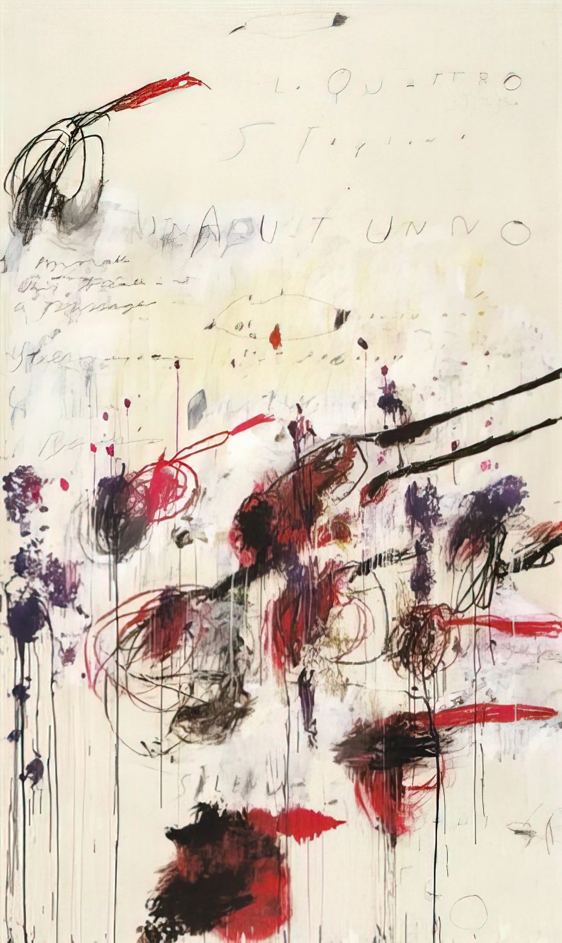 Cy Twombly's Ceiling at the Louvre: A Modern Master's Dialogue with History - Quattro stagioni I. Autunno by Cy Twombly
