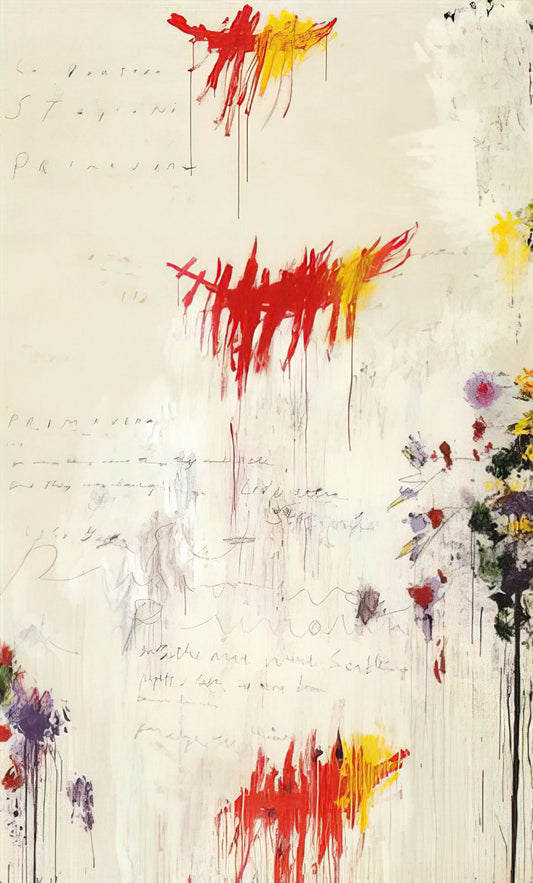Cy Twombly's Most Expensive Painting: A Record-Breaking Masterpiece of Abstract Expressionism - Quattro stagioni I. Primavera by Cy Twombly