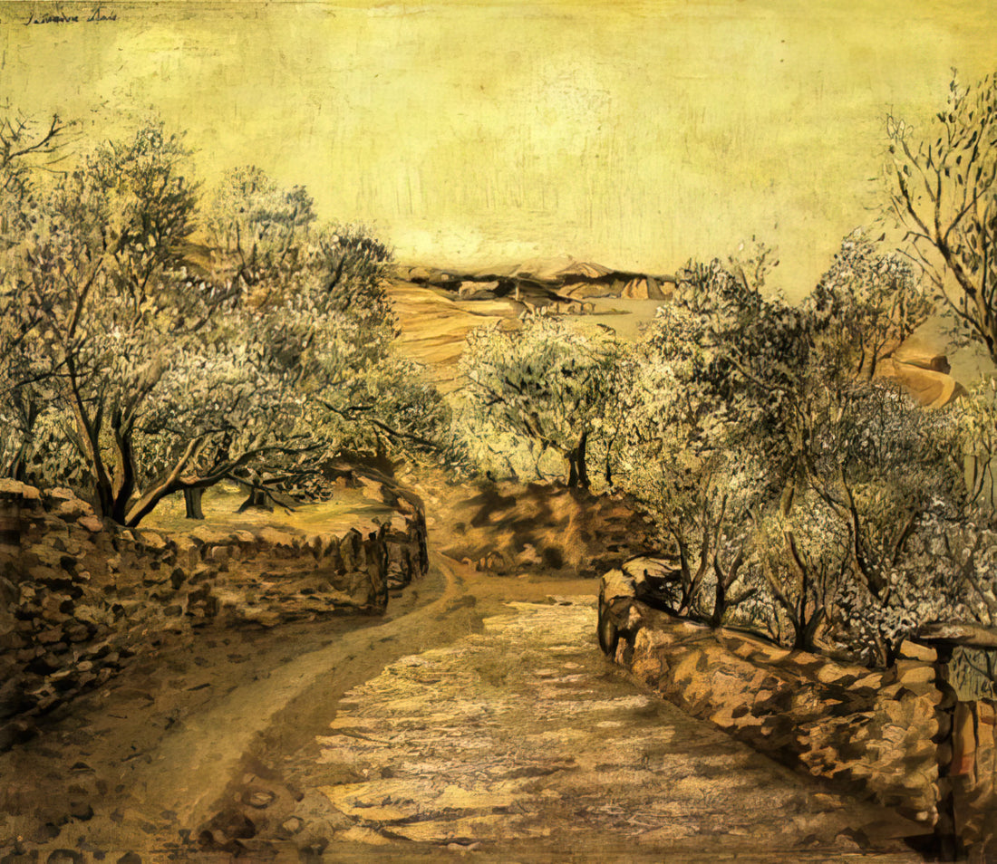 Dali Cross: Decoding the Surrealist Symbol in Salvador Dalí's Iconic Art - THE LANE TO PORT LLIGAT WITH VIEW OF CAP CREUS by Salvador Dali