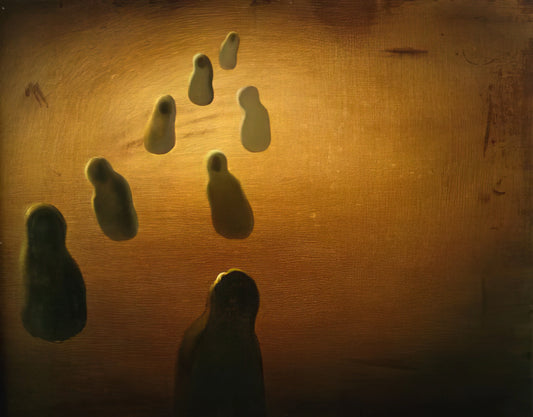 Dali Jewels: The Surrealist Master's Hidden Gem Collection - STUDY FOR DEOXYRIBONUCLEIC ACID ARABS by Salvador Dali