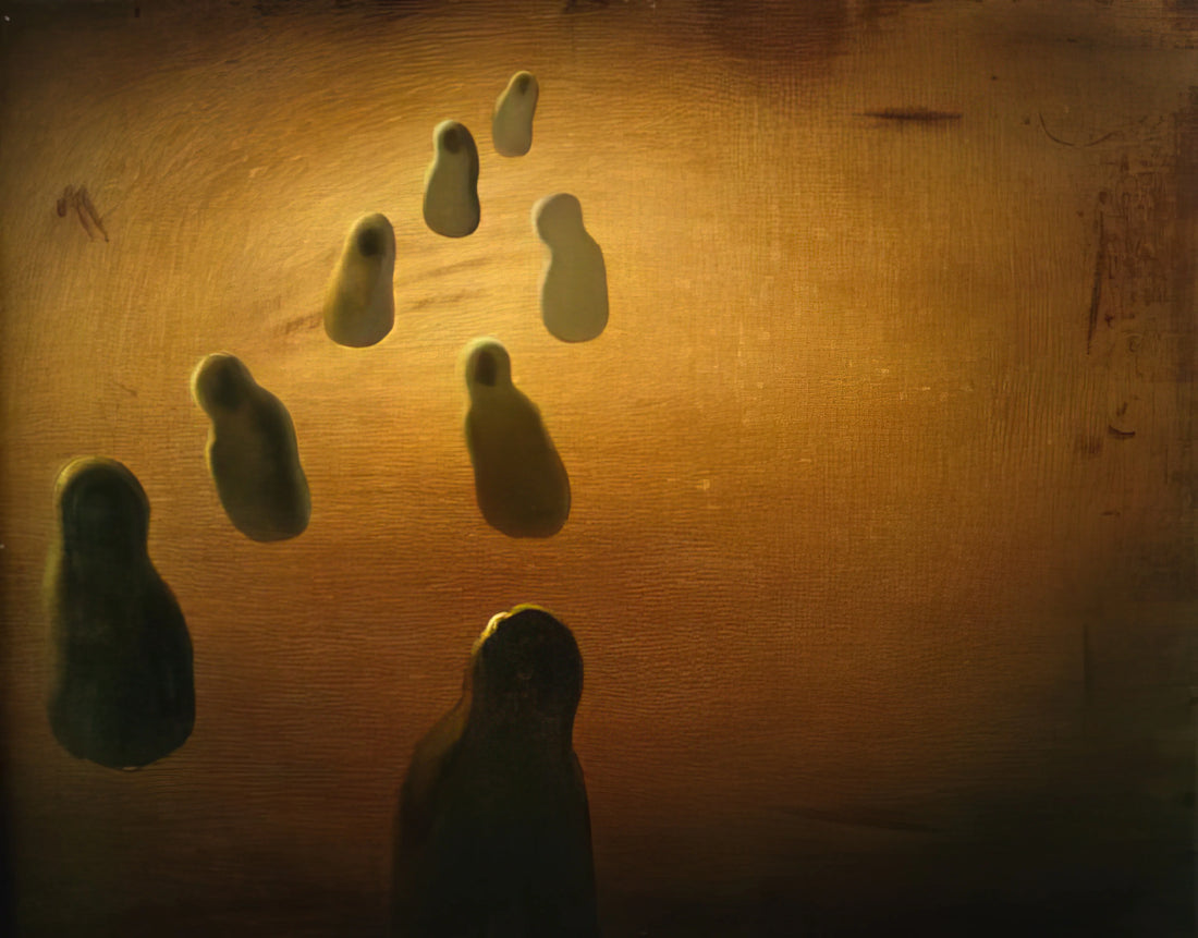 Dali Pieces: A Curator's Guide to the Surrealist Master's Iconic Works - STUDY FOR DEOXYRIBONUCLEIC ACID ARABS by Salvador Dali
