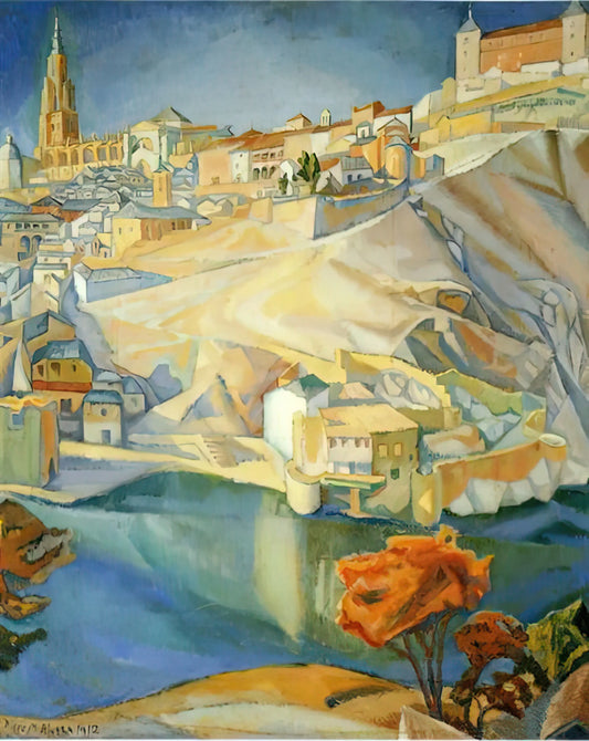 Diego Rivera: The Colossus of Mexican Art and His Enduring Legacy - VIEW OF TOLEDO 1912 by Diego Rivera