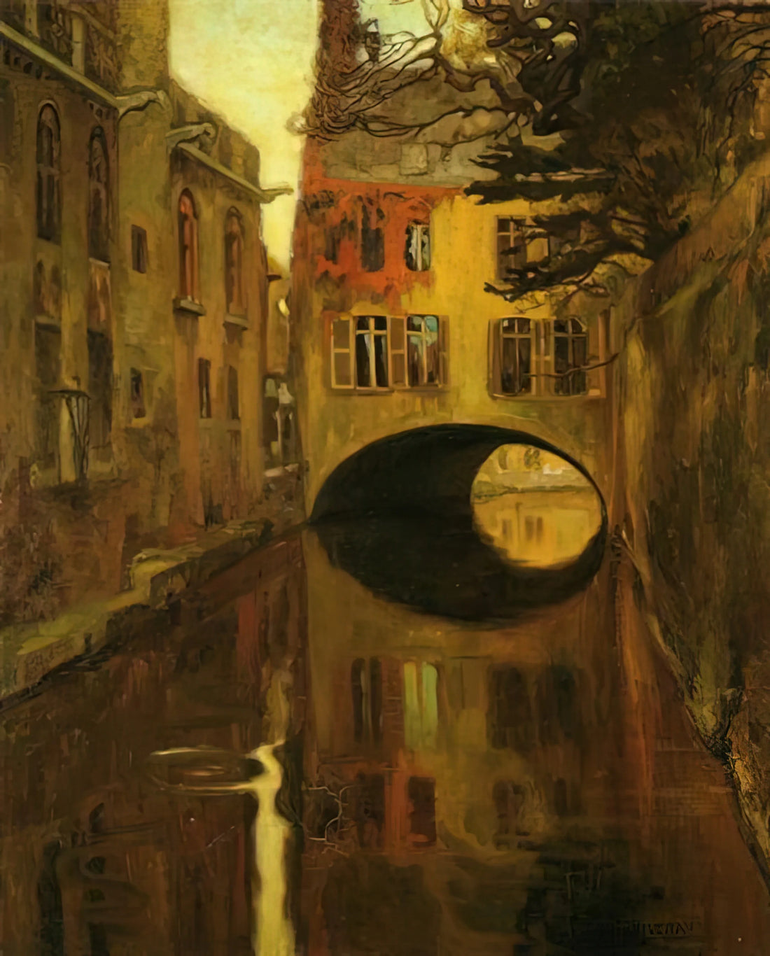Diego Rivera's Ford Paintings: Industrial Power and Social Commentary in Mexican Muralism - HOUSE OVER THE BRIDGE by Diego Rivera