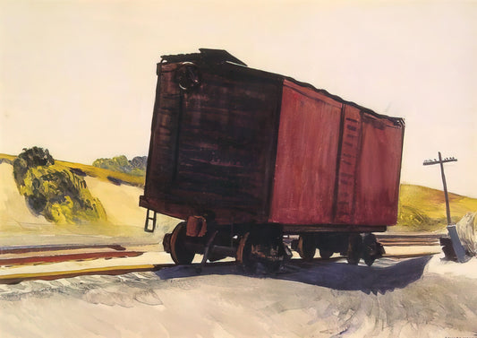 Edward Hopper Paintings at MoMA: A Curator's Guide to His Iconic Works - Freight Car at Truro by Edward Hopper