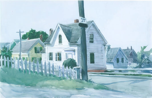 Edward Hopper Paintings: The Poetic Solitude of American Modernism - White House with Dormer Window by Edward Hopper