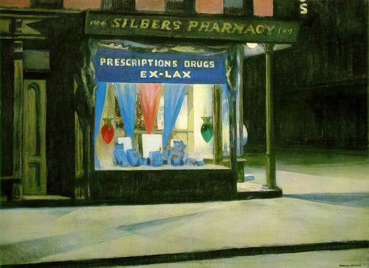 Edward Hopper Works: A Deep Dive into the Master of American Solitude - Drug Store by Edward Hopper