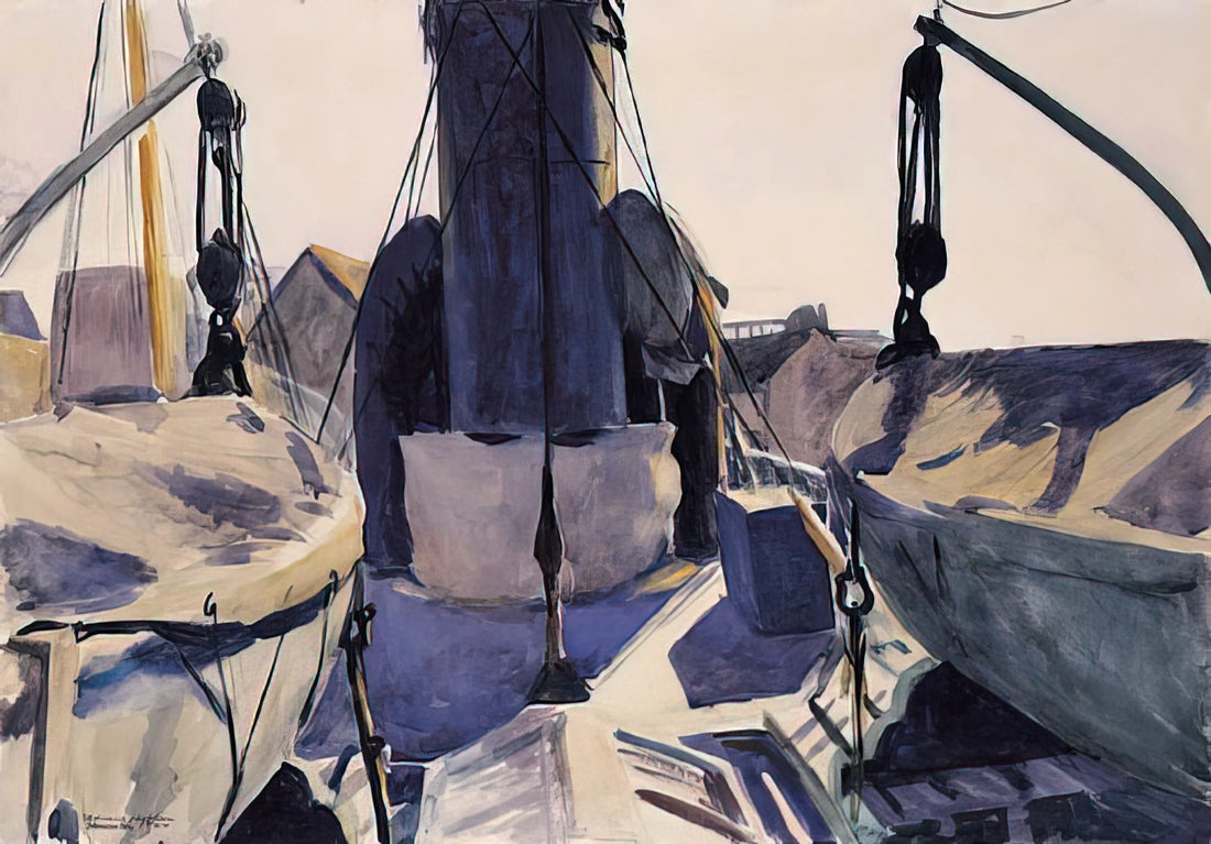Edward Hopper and the American Imagination: A Study in Solitude and Light - Funnel of Trawler by Edward Hopper