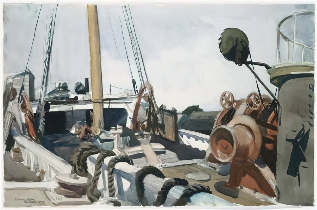 Edward Hopper in 1927: The Pivotal Year That Defined American Solitude - Deck of a Beam Trawler, Gloucester by Edward Hopper