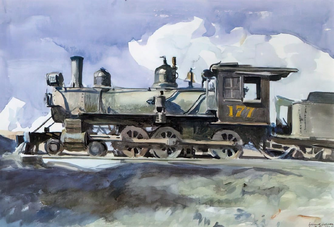 Edward Hopper on View: A Curator's Guide to His Iconic American Scenes - D. and R. G. Locomotive by Edward Hopper