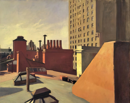 Edward Hopper: The Master of American Solitude and His Enduring Legacy in Art Prints - City Roofs by Edward Hopper