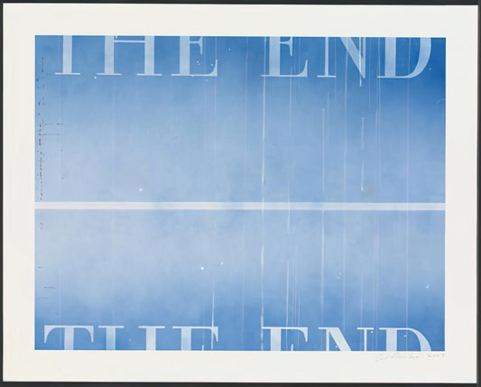 Edward Ruscha Canvas: Exploring the Iconic American Artist's Work on Premium Art Prints - THE END 40 2003 by Edward Ruscha
