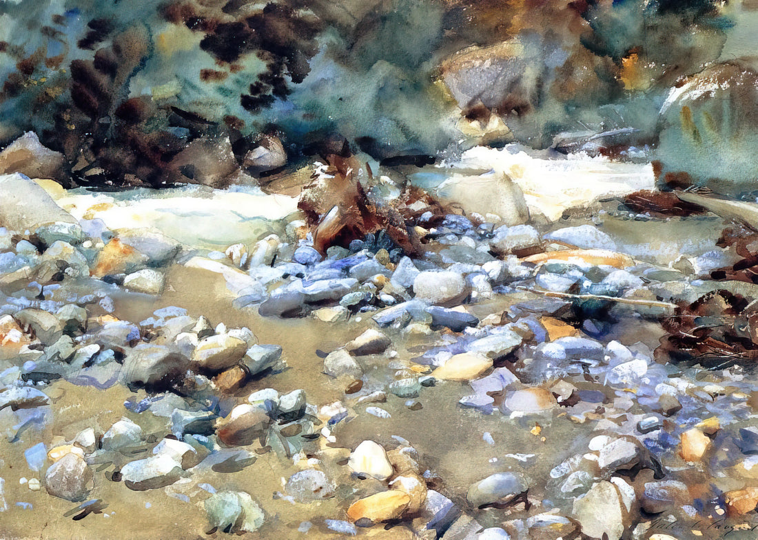 El Jaleo Print: John Singer Sargent's Masterpiece of Spanish Dance - Purtud, Bed of a Glacier Torrent by John Singer Sargent
