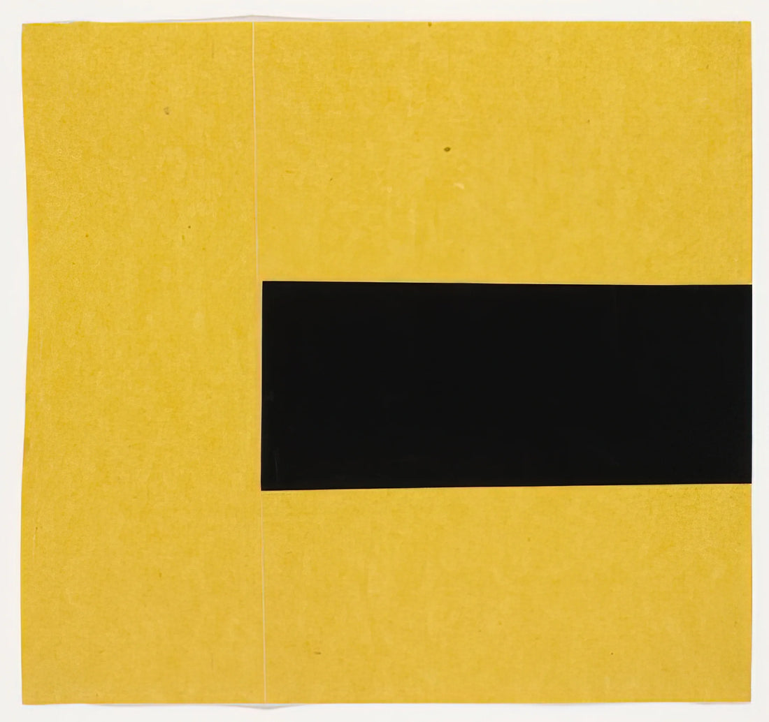 Ellsworth Kelly at SFMOMA: A Master of Color, Form, and Minimalist Vision - Black and Yellow from the series Line Form Color by Ellsworth Kelly