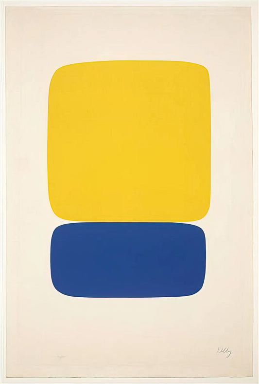 Ellsworth Kelly in Paris: The Formative Years That Shaped an American Master - Yellow over Dark Blue by Ellsworth Kelly