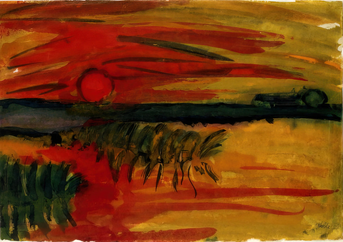 Emil Nolde Posters: The Expressive Power of German Expressionism in Print - Sunset by Emil Nolde
