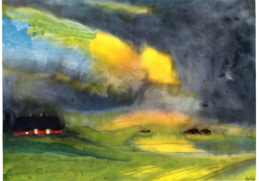 Emil Nolde Prints: A Guide to the Expressionist Master's Vibrant Legacy - Colored sky above the Marais by Emil Nolde