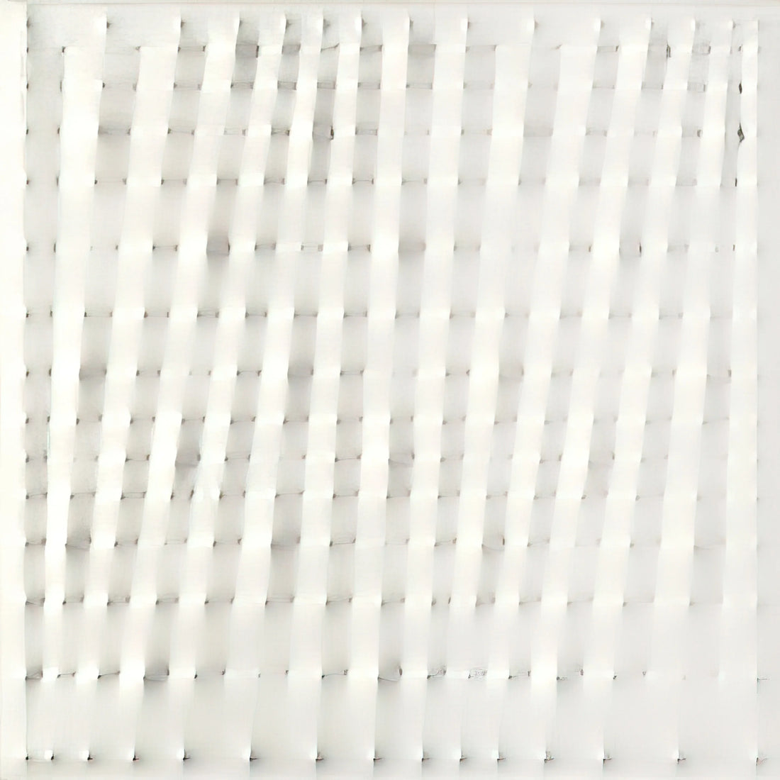 Enrico Castellani Brushed Aluminum Print: A Definitive Guide to the Master's Metallic Monochromes - Superficie Bianca - 1985 by Enrico Castellani
