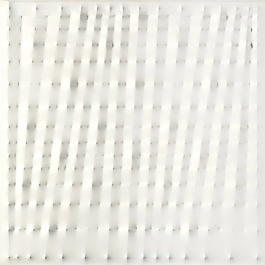 Enrico Castellani Brushed Aluminum Print: A Definitive Guide to the Master's Metallic Monochromes - Superficie Bianca - 1985 by Enrico Castellani