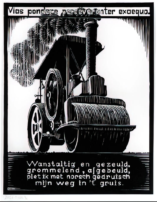 Escher Original Prints: A Collector's Guide to Authenticity, Value, and Legacy - EMBLEMATA STEAMROLLER by MC Escher