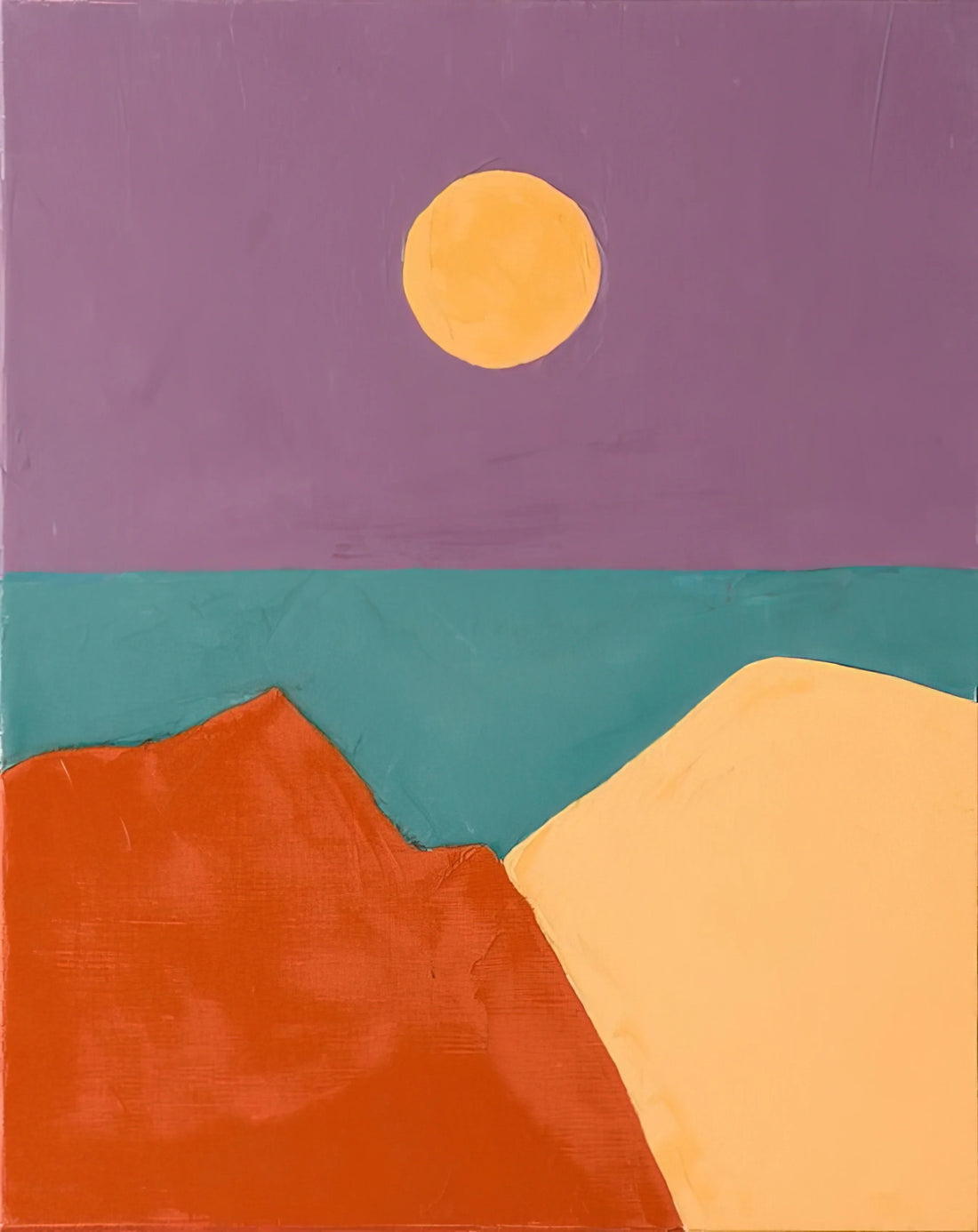 Etel Adnan: To Look at the Sea – A Poetic Vision of Color and Memory - Untitled - 2015 by Etel Adnan