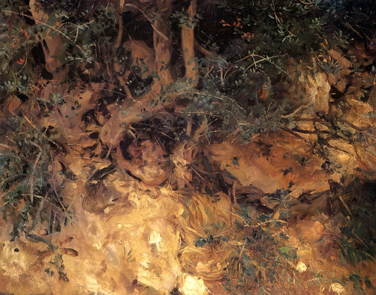 Exploring "The Grand Affair": John Singer Sargent in His World of Elegance and Enigma - Valdemosa, Majorca Thistles and Herbage on a Hillside by John Singer Sargent