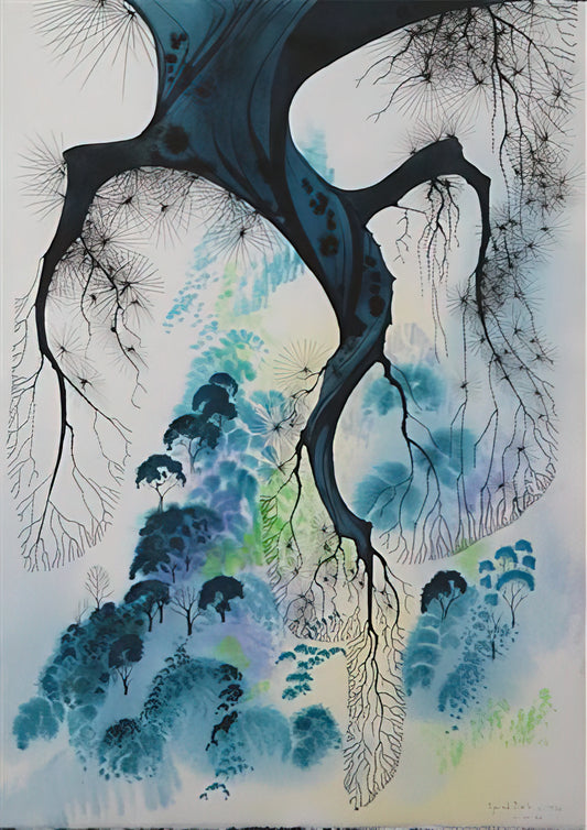 Eyvind Earle Autumn: A Masterpiece of Modernist Landscape Art - Coastline by Eyvind Earle