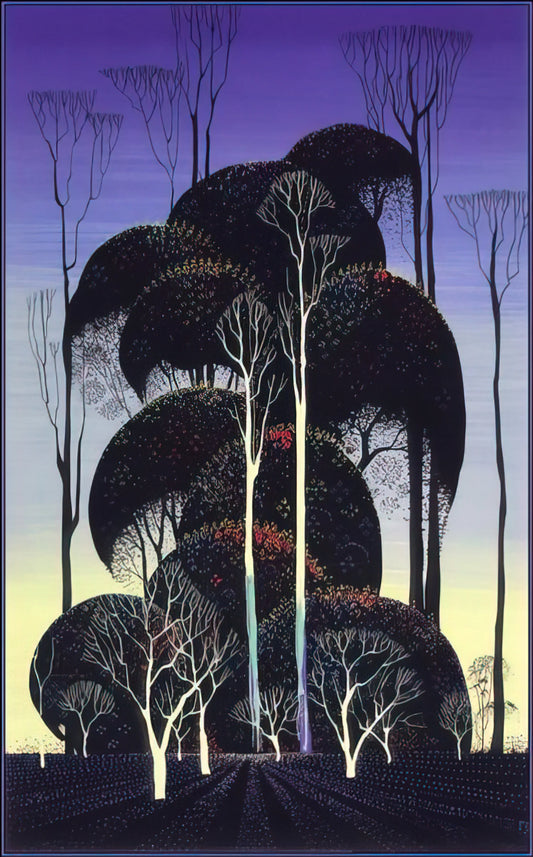 Eyvind Earle Original Art for Sale: A Collector's Guide to the Visionary's Work - Forest Arabesque by Eyvind Earle