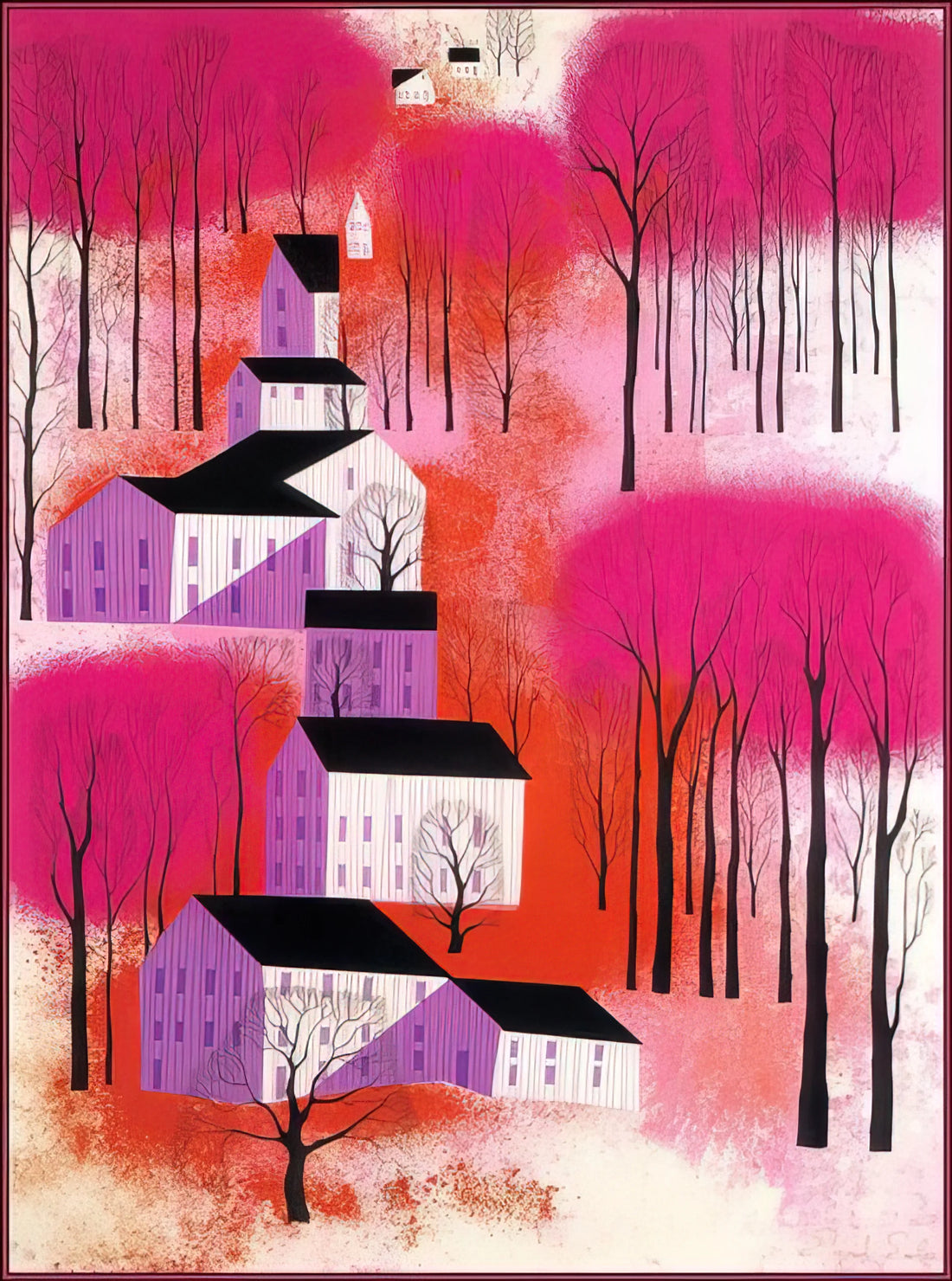 Eyvind Earle Publishing: The Legacy of a Disney Master Turned Fine Art Visionary - Autumn Sunset by Eyvind Earle