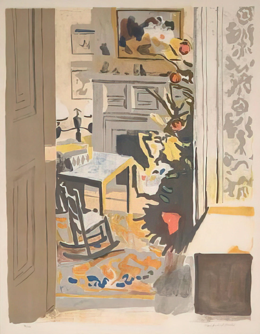 Fairfield Porter Watercolors: The Intimate Brilliance of an American Realist - THE CHRISTMAS TREE 1971 by Fairfield Porter