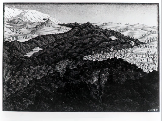 Famous M.C. Escher Artwork: A Curator's Guide to His Iconic Prints - LAVA FLOW FROM ETNA by MC Escher