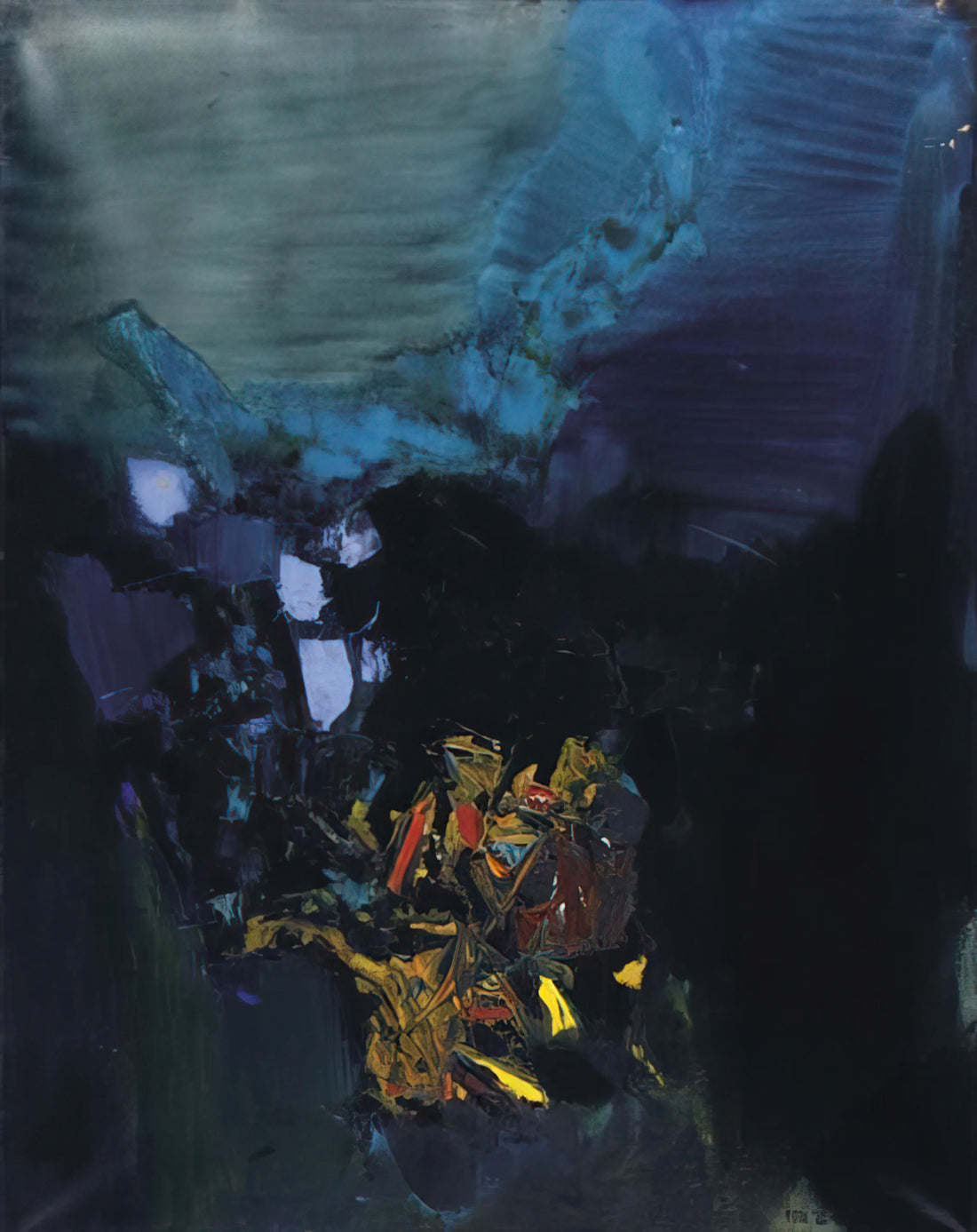 Famous Paintings of S.H. Raza: A Journey Through the Bindu and Beyond - Vallée de Gorbio - Abstract Art by S. H. Raza