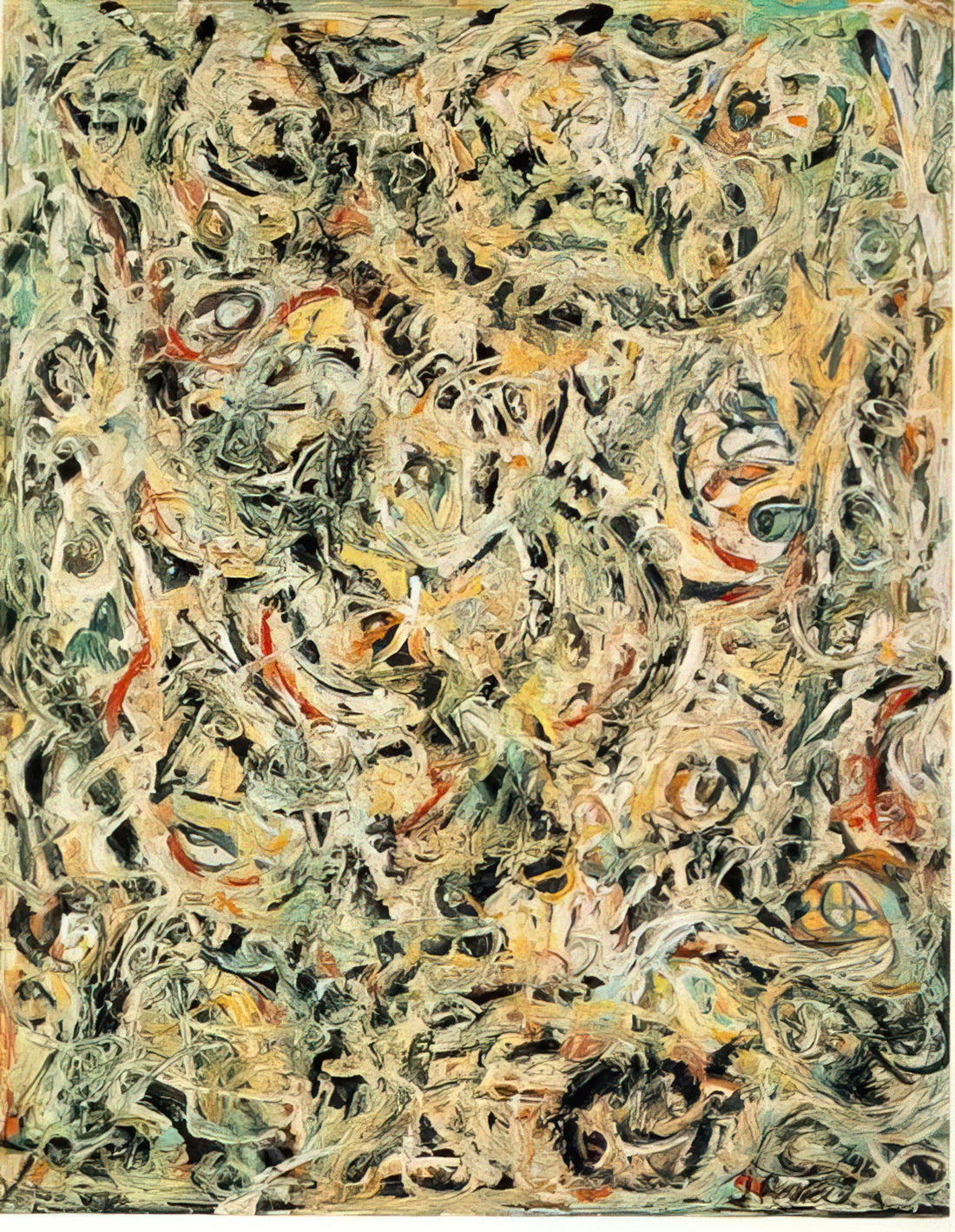Famous Works of Jackson Pollock: A Curator's Guide to His Revolutionary Drip Paintings - EYES IN THE HEAT 1946 by Jackson Pollock