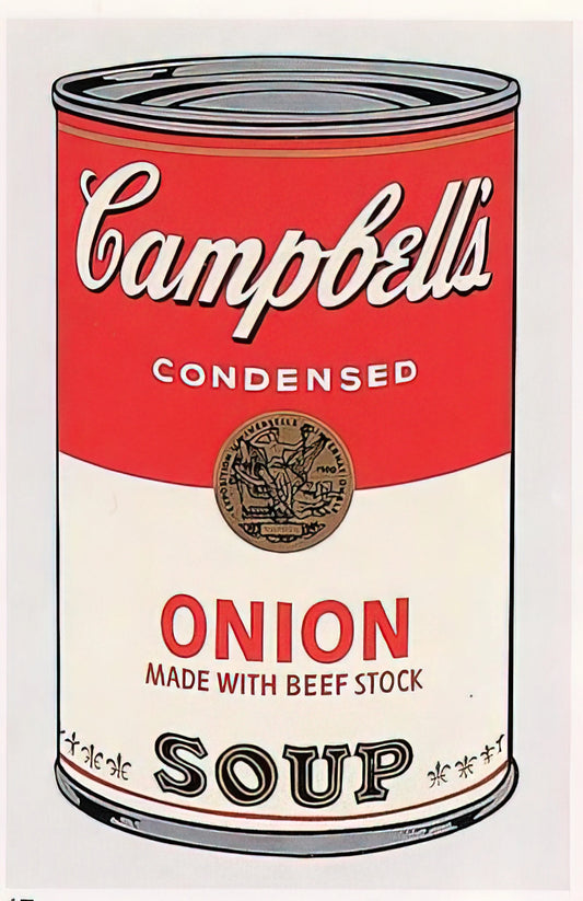 Flowers Andy Warhol Poster: The Pop Art Icon That Transformed Floral Imagery - Campbell's Soup Can  onion  by Andy Warhol