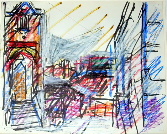 Frank Auerbach Acrylic Print: Capturing the Artist's Tactile Genius in Modern Reproduction - TO THE STUDIOS by Frank Auerbach