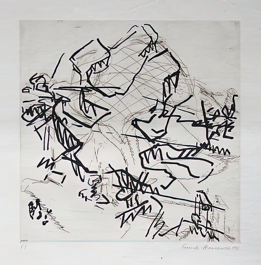 Frank Auerbach and Julia Auerbach: A Portrait of Artistic Legacy and Family Influence - TREE AT TRETIRE II by Frank Auerbach