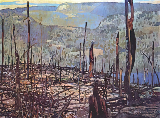 Franz Johnston: The Canadian Group of Seven Painter Who Captured the Northern Wilderness - Fire Swept Algoma - 1920 by Frank Johnston
