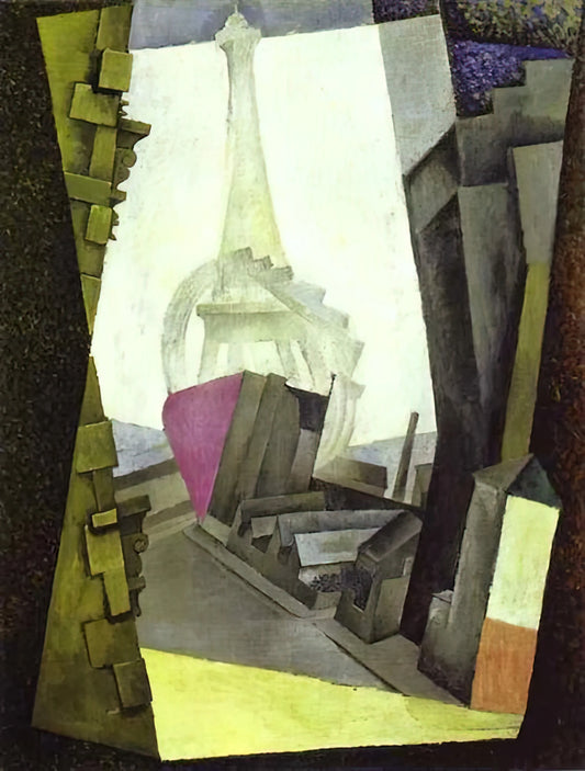 Frieda and Diego Rivera: A Synthesis of Mexican Modernism and Artistic Passion - LA TOUR EIFFEL 1914 by Diego Rivera