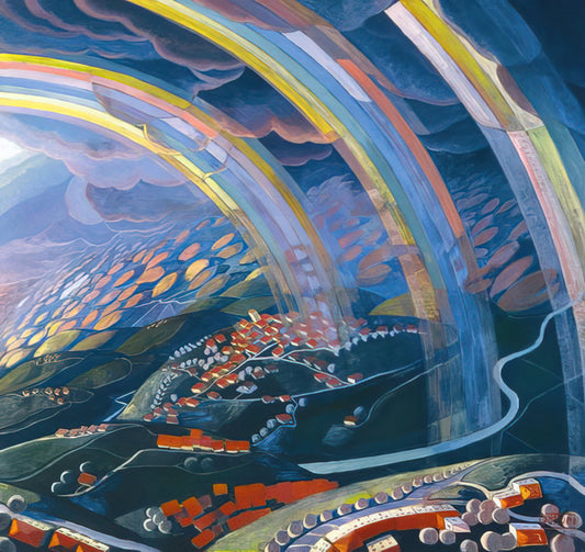 Gerardo Dottori Acrylic Print: Capturing Futurist Dynamism in Modern Art - The Miracle of Light While Flying - 1931 by Gerardo Dottori