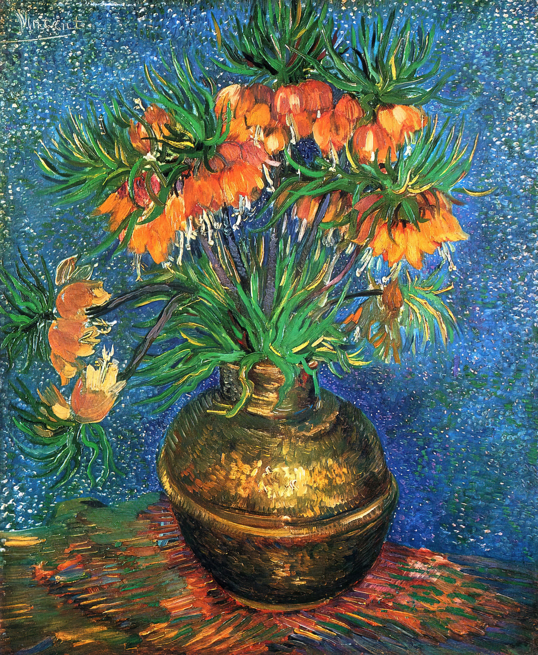 Getty Museum Van Gogh: Exploring the Collection and Legacy of a Post-Impressionist Master - Fritillaries in a Copper Vase by Vincent van Gogh