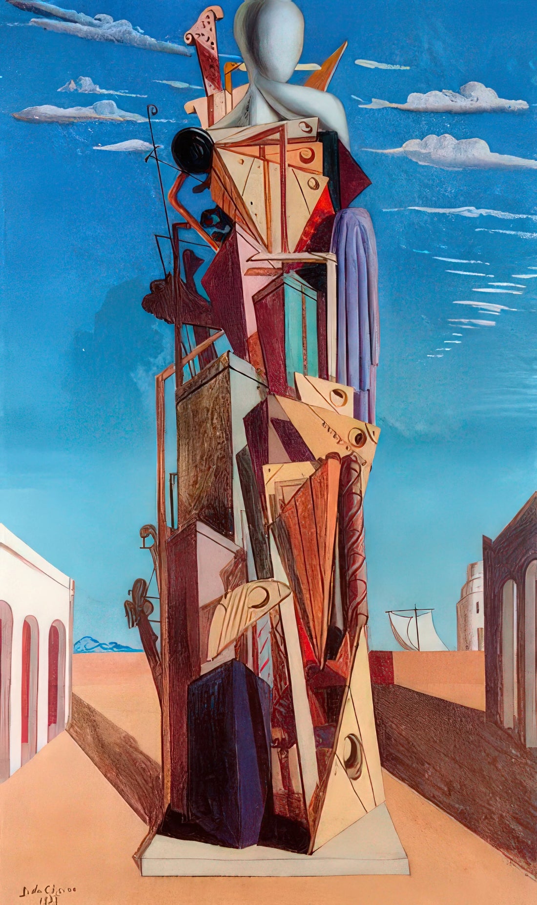 Giorgio de Chirico Lithograph: A Collector's Guide to Metaphysical Masterpieces - THE GREAT MACHINE 1925 by Giorgio de Chirico