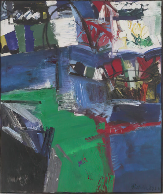 Grace Hartigan Framed Canvas Print: A Collector's Guide to Abstract Expressionist Mastery - SHINNECOCK CANAL 1957 by Grace Hartigan