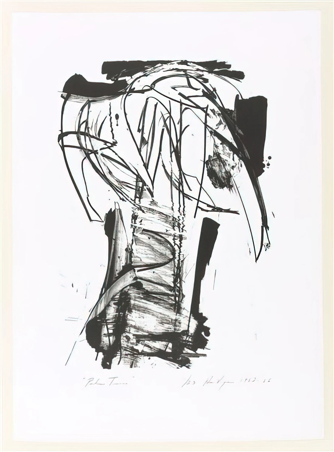 Grace Hartigan Paintings for Sale: A Collector's Guide to Abstract Expressionist Masterpieces - PALM TREES FROM THE SERIES THE ARCHAICS 1966 by Grace Hartigan