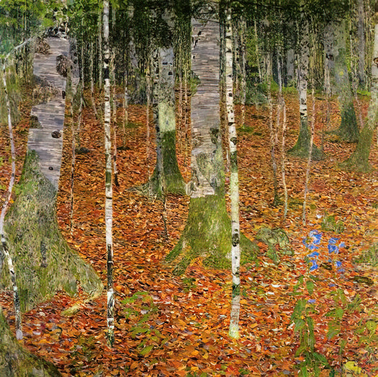 Gustav Adolf Mossa: The Symbolist Master of Decadent Fantasy and Modern Rediscovery - FARMHOUSE WITH BIRCH TREES 1903 by Gustav Klimt