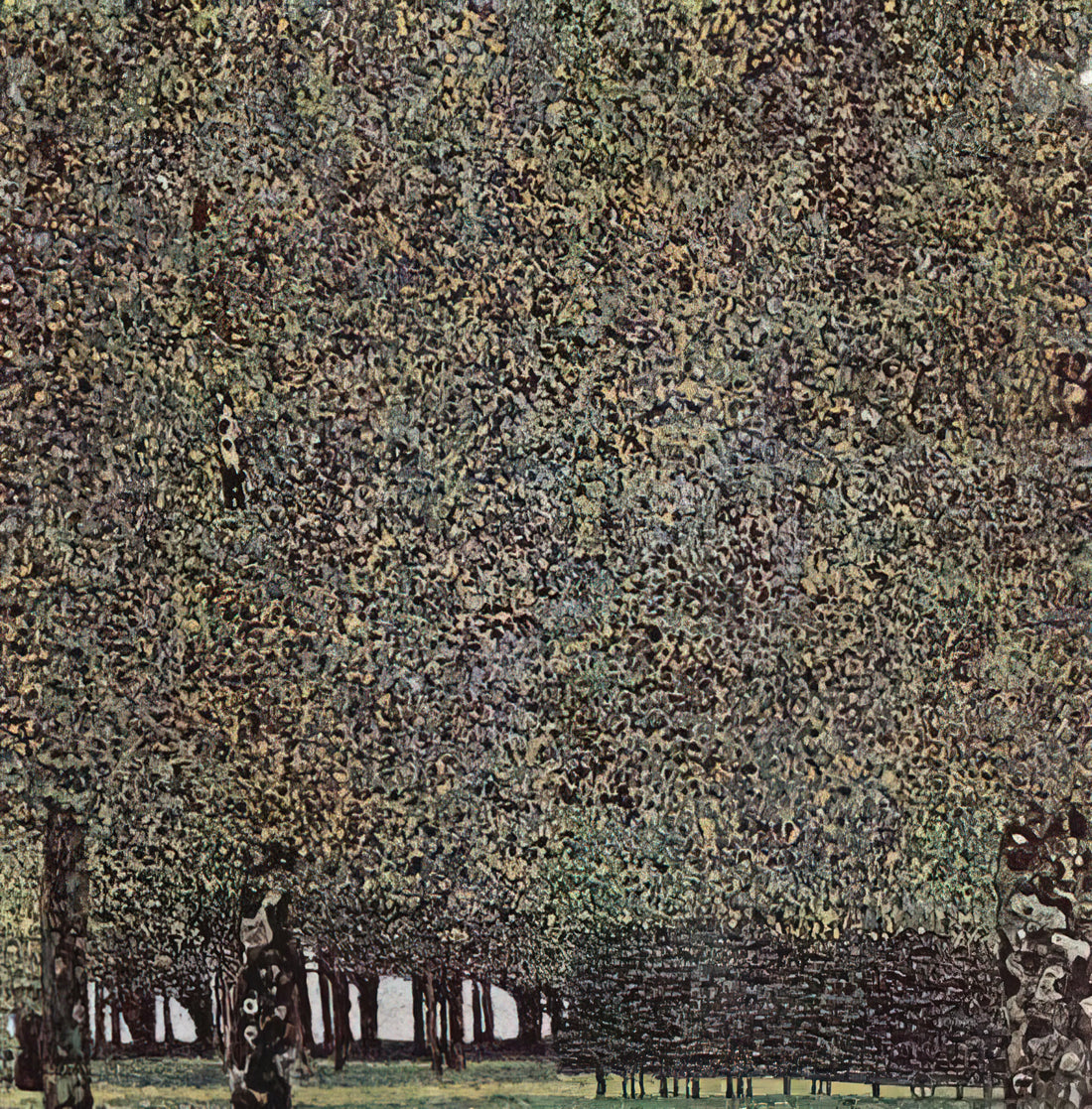 Gustav Klimt Brushed Aluminum Print: A Modern Tribute to Golden Artistry - PARK 1910 by Gustav Klimt
