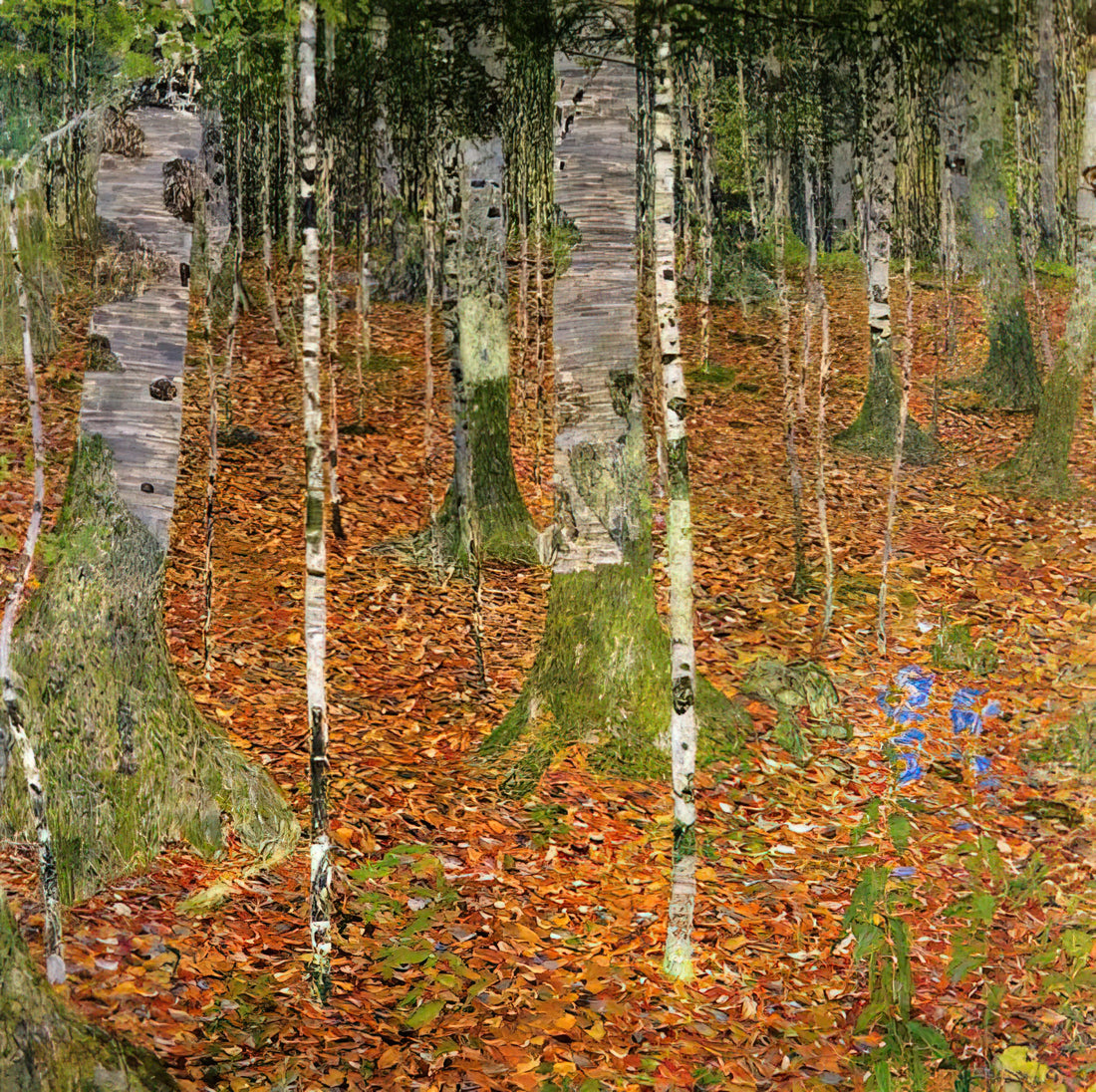 Gustav Klimt Danae Poster: A Guide to the Artist's Most Sensual Masterpiece - FARMHOUSE WITH BIRCH TREES 1903 by Gustav Klimt