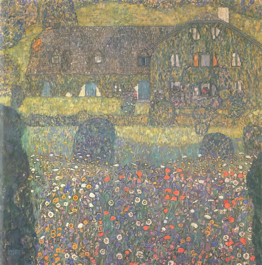 Gustav Klimt High Quality Prints: A Collector's Guide to Museum-Quality Reproductions - COUNTRY HOUSE BY THE ATTERSEE by Gustav Klimt