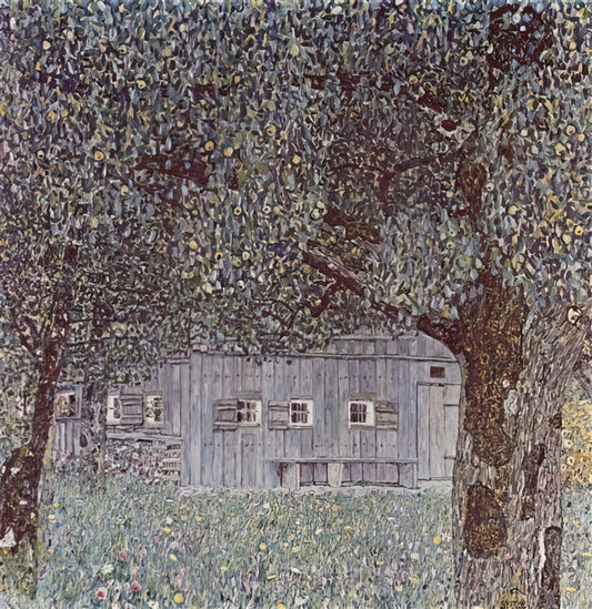 Gustav Klimt Madonna: The Golden Master's Vision of Divine Femininity - FARMHOUSE IN UPPER AUSTRIA 1912 by Gustav Klimt