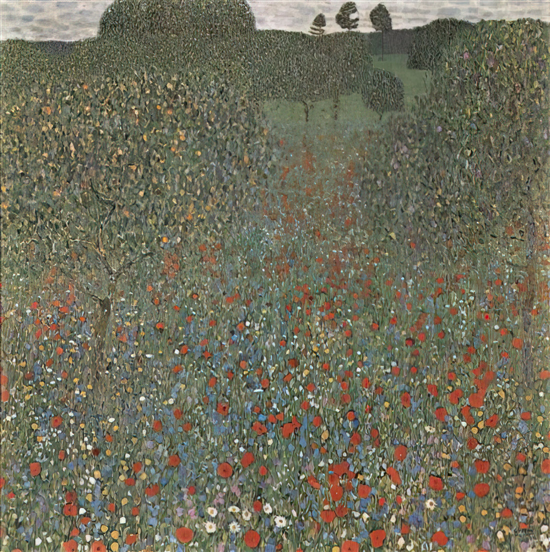 Gustav Klimt Sketches: The Intimate Foundation of a Master's Golden Vision - POPPY FIELD by Gustav Klimt