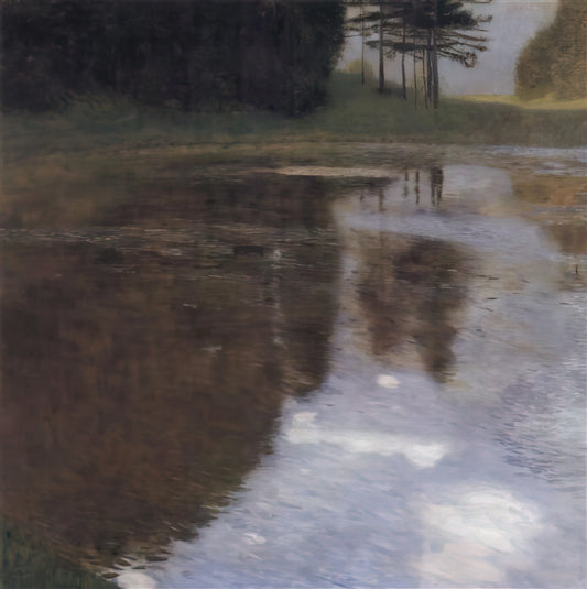 Gustav Klimt The Kiss Replica: A Guide to Art Prints of an Iconic Masterpiece - QUIET POND IN THE PARK OF APPEAL by Gustav Klimt
